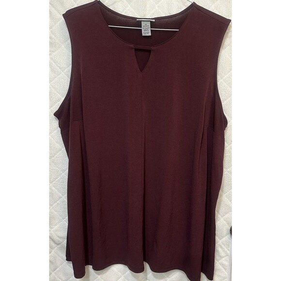 Catherine’s sleeveless blouse.Women’s plus size 2x 22/24 Deep Purple - Picture 1 of 4